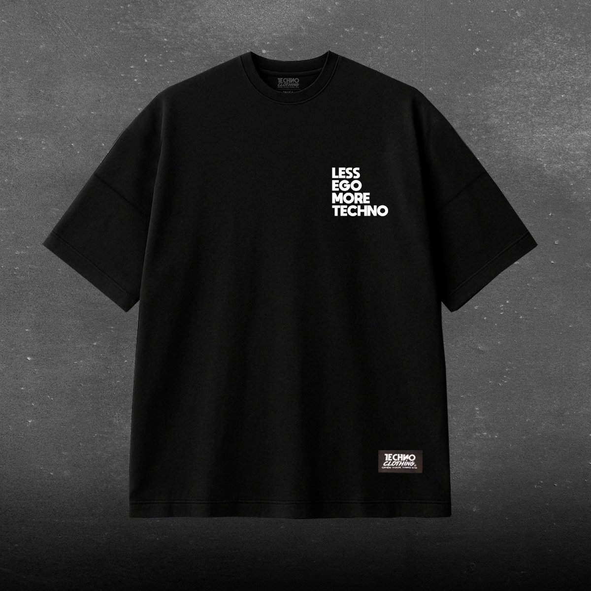 LESS EGO MORE TECHNO (logo blanco)