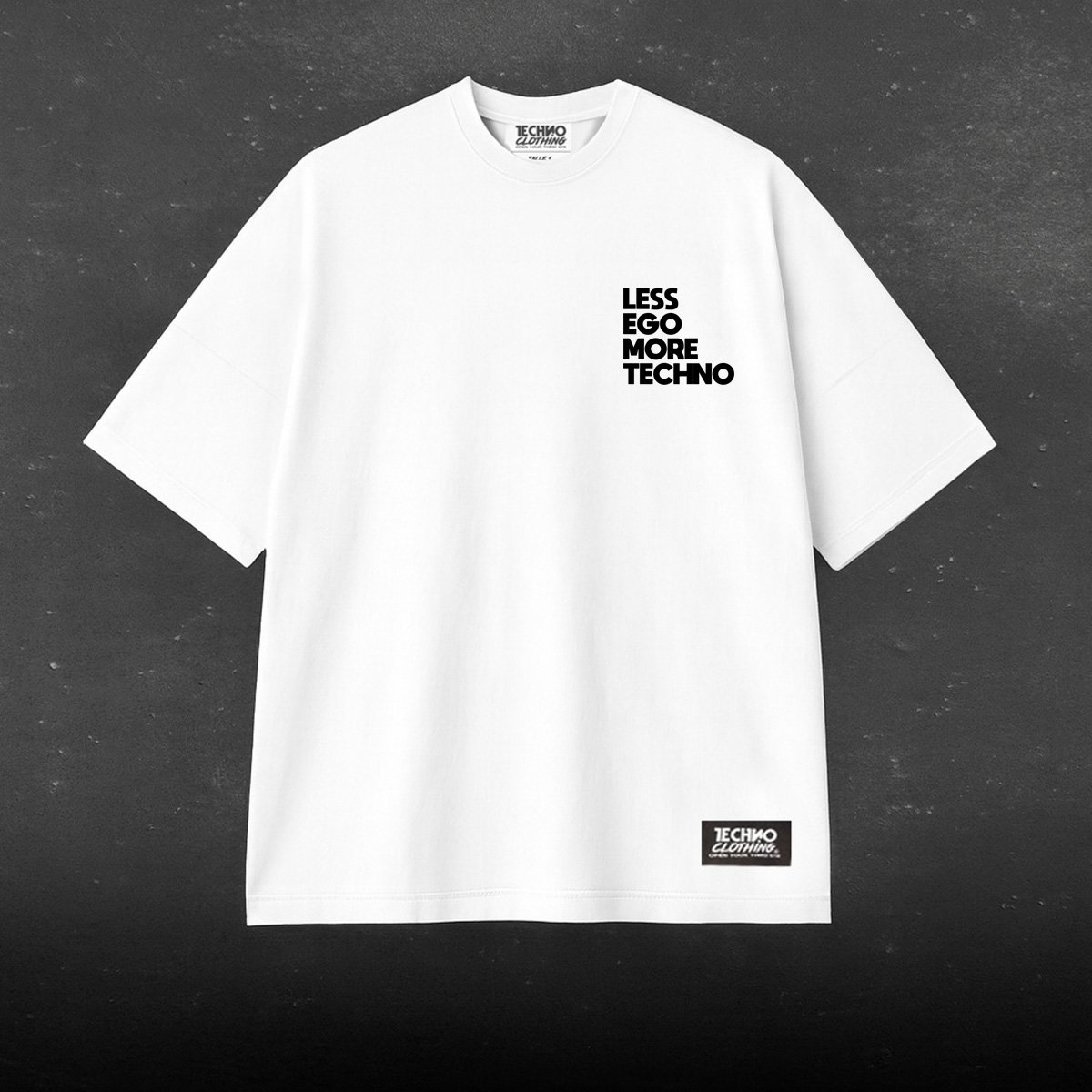 LESS EGO MORE TECHNO - White